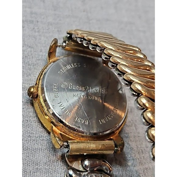 Guess Ladies Watch, Gold Tone Face/Band, 1988, Needs Battery - Picture 4 of 4